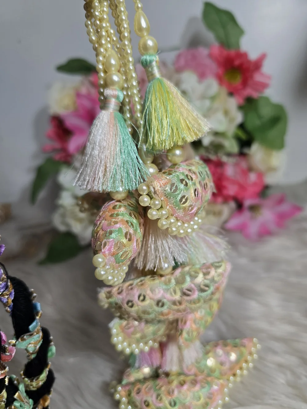 Handcrafted Multicolor Tassel Punjabi Paranda for Women
